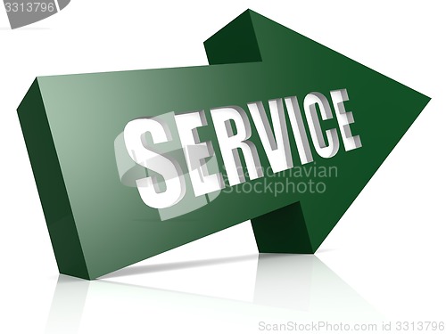 Image of Service green blue arrow