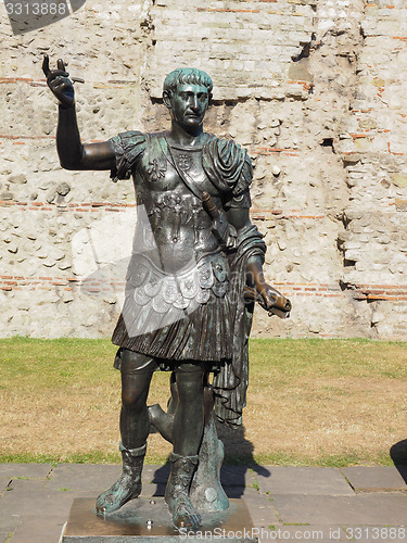 Image of Trajan statue in London
