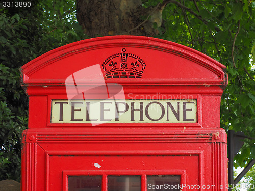 Image of Red phone box in London