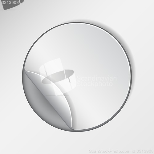 Image of Blank, white round promotional sticker