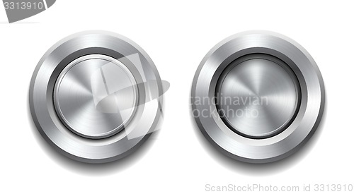 Image of Realistic metal button