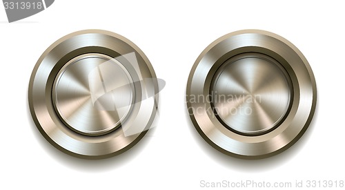 Image of Realistic metal button