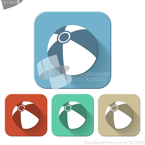 Image of Beach ball flat Icon