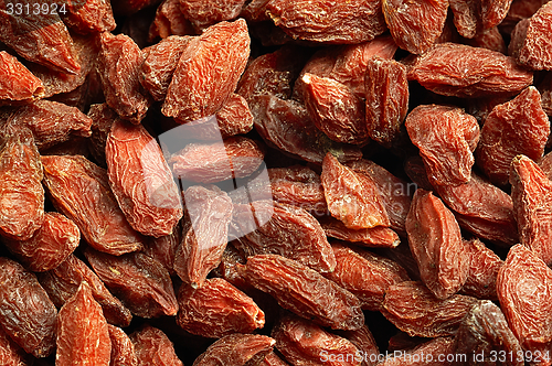 Image of Dried goji berries on the table.