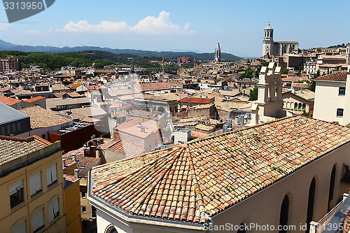 Image of tiled roofs of the old town