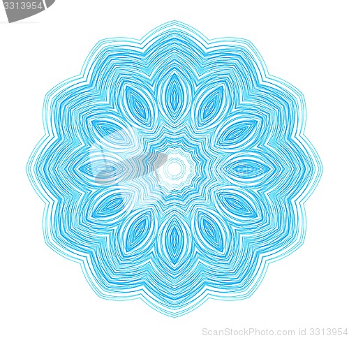 Image of Abstract blue drawn pattern