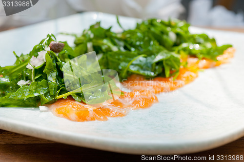 Image of fresh salmon carpaccio