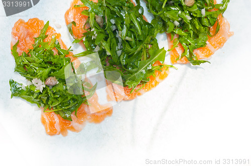 Image of fresh salmon carpaccio