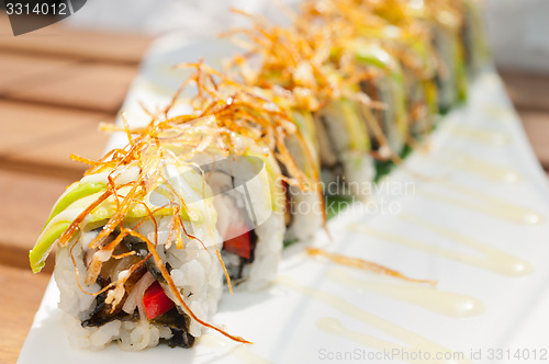 Image of Japanese sushi rolls Maki Sushi 