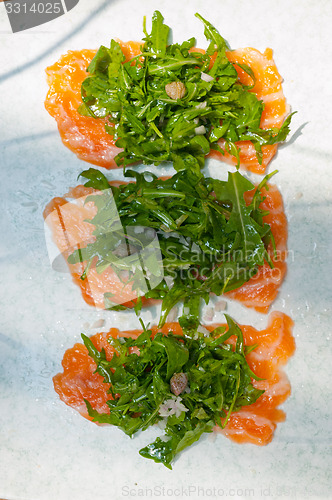 Image of fresh salmon carpaccio