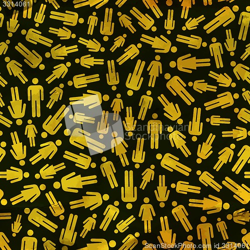Image of People. Seamless pattern.