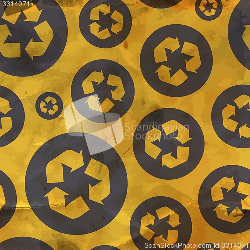Image of Recycle. Seamless pattern.