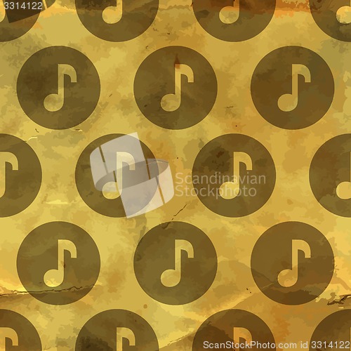 Image of Music notes. Seamless pattern.