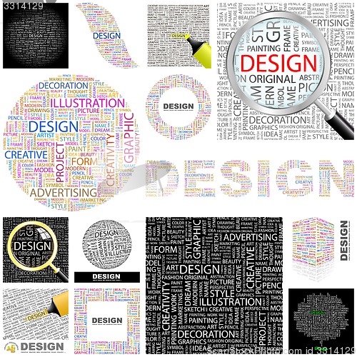 Image of Design. Concept illustration.