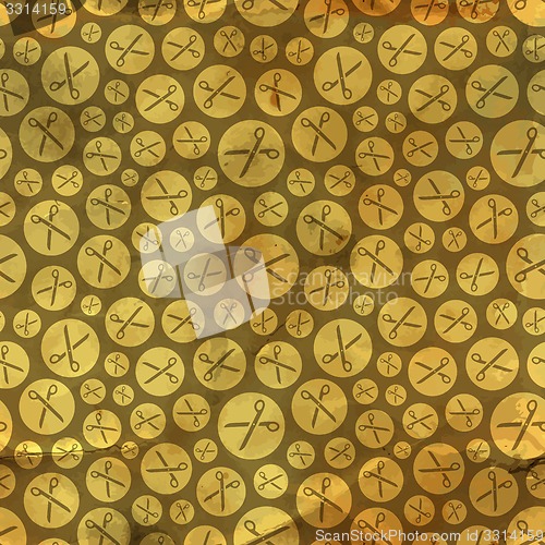 Image of Scissors. Seamless pattern.