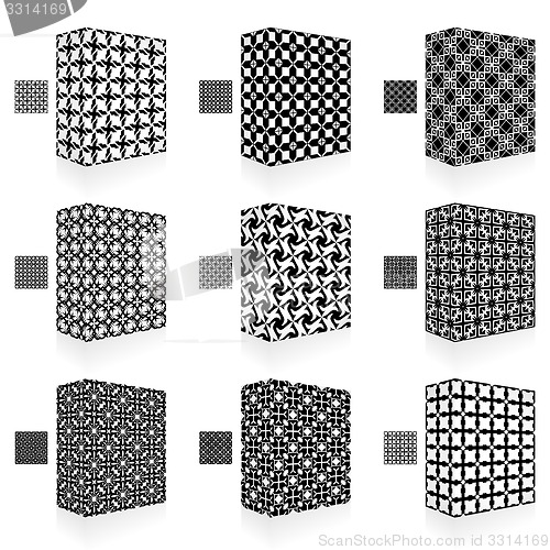 Image of Packaging box. Seamless pattern.