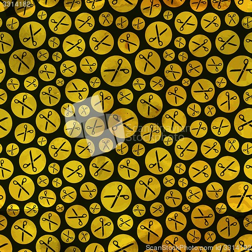 Image of Scissors. Seamless pattern.