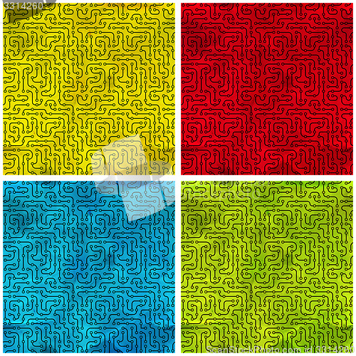 Image of Electronic circuit board. Seamless pattern.