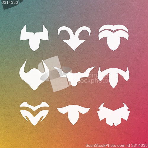 Image of Vector illustration of animal icons silhouettes 