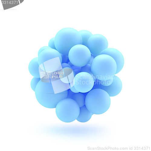 Image of 3D concept illustration. Vector template.