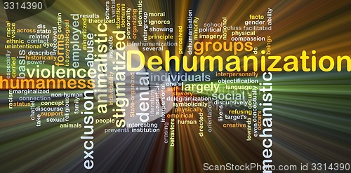 Image of Dehumanization background concept glowing