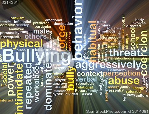 Image of Bullying background concept glowing