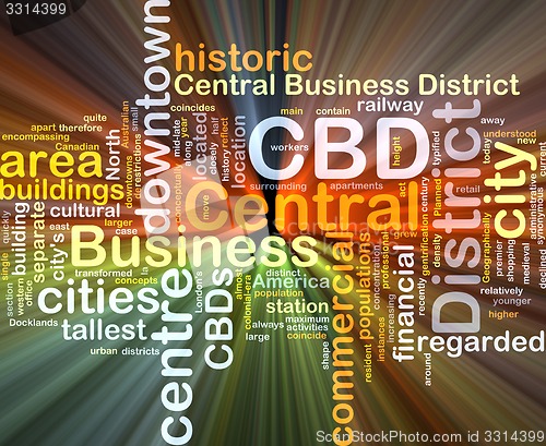 Image of Central business District CBD background concept glowing
