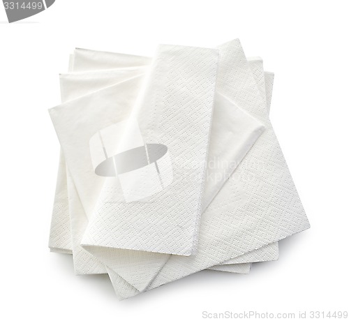 Image of white paper napkins