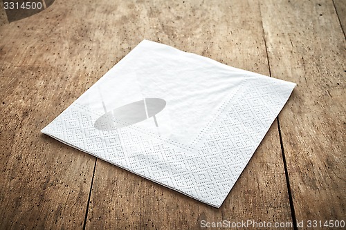 Image of white paper napkin