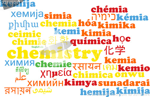 Image of Chemistry multilanguage wordcloud background concept