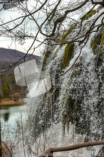 Image of Waterfall with large rocks