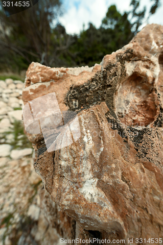 Image of Rock salt on stones 