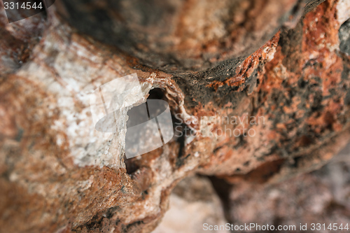 Image of Rock salt on stones 