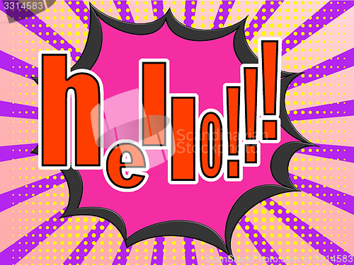 Image of Hello comic speech bubble