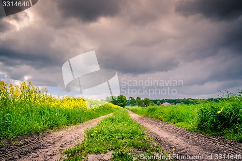 Image of Path with dark clouds