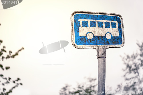 Image of Retro bus stop sign