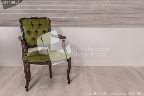 Image of Green chair in victorian design