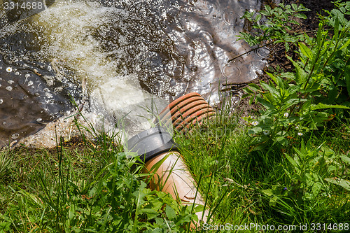 Image of Spill water  in a lake