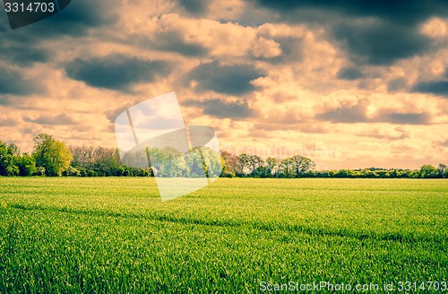 Image of Landscape with dark clouds