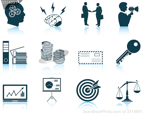 Image of Set of business icons