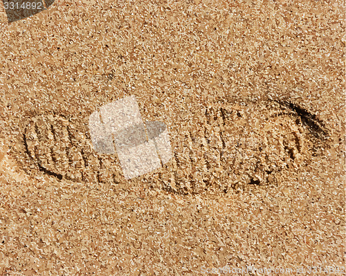 Image of Sand texture with footprint