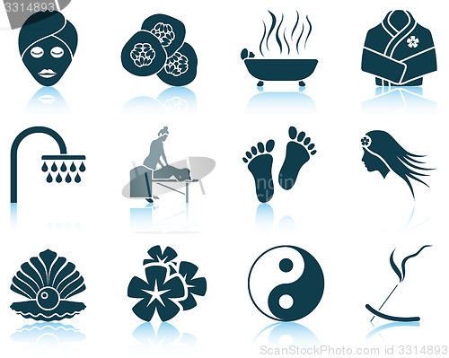 Image of Set of spa icons