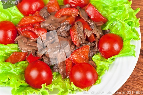 Image of Roasted beef and mushrooms