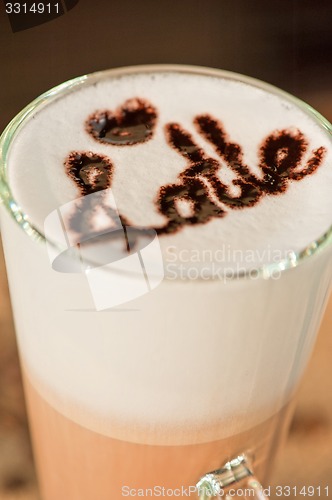 Image of latte closeup