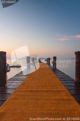 Image of Wooden jetty on Romazziono beach