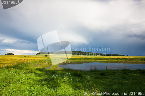 Image of Summer landscape after heavy storm