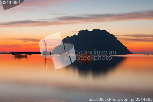 Image of Tavolara island at sunset