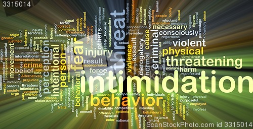 Image of Intimidation background concept glowing
