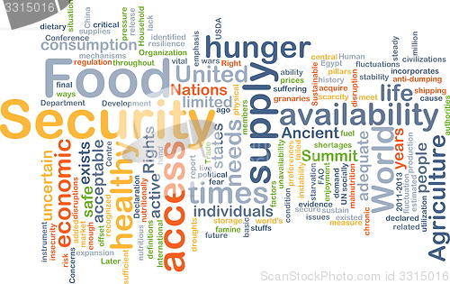 Image of Food security background concept