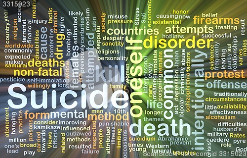 Image of Suicide background concept glowing